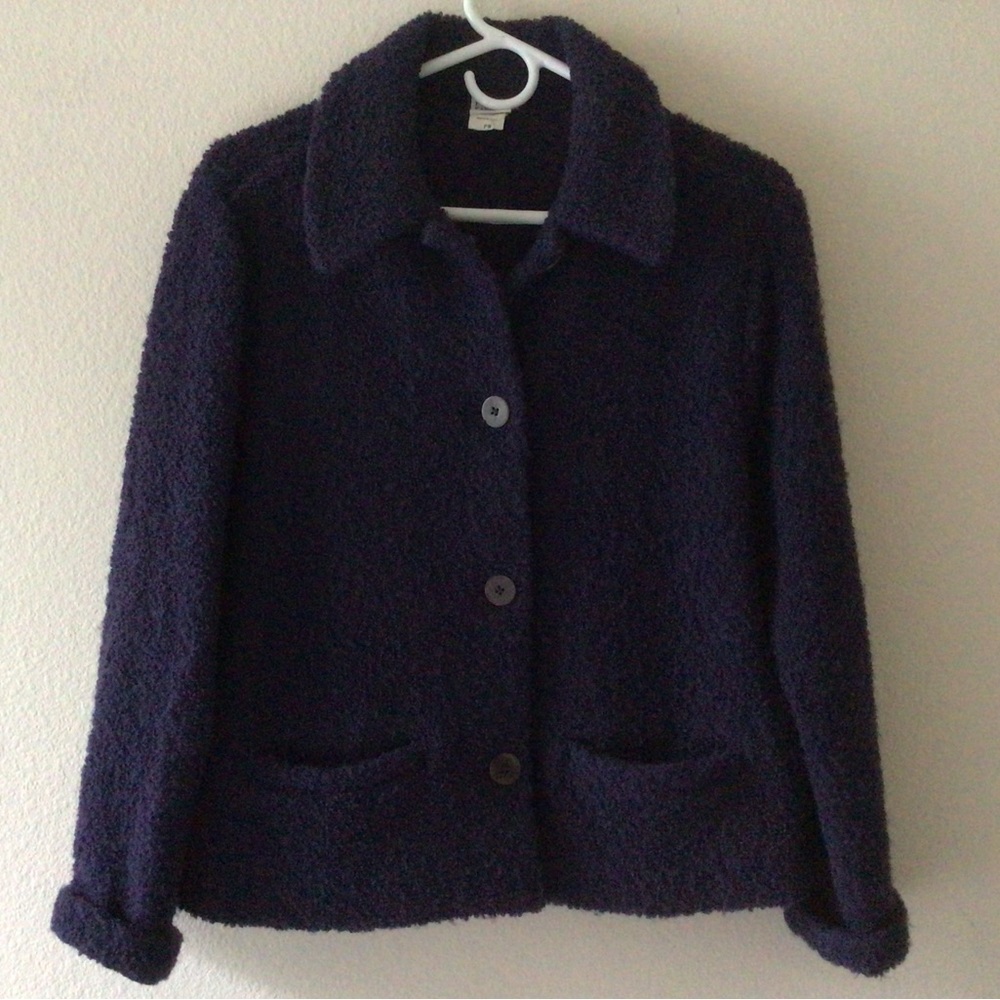 Eileen Fisher wool blazer size medium elegant designer jacket